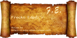 Frecko Edgár névjegykártya
